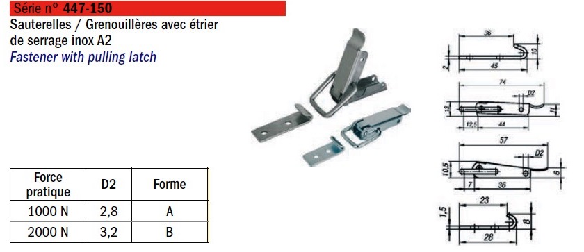 Sauterelle- avec- étrier- de -serrage