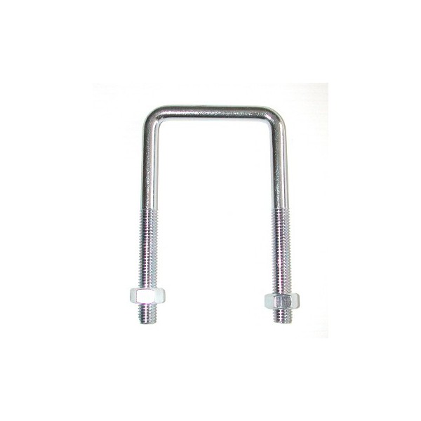 Etrier fileté à fond droit de 8 x 80 pour tube carré de 40 inox A2 SN° 582-50