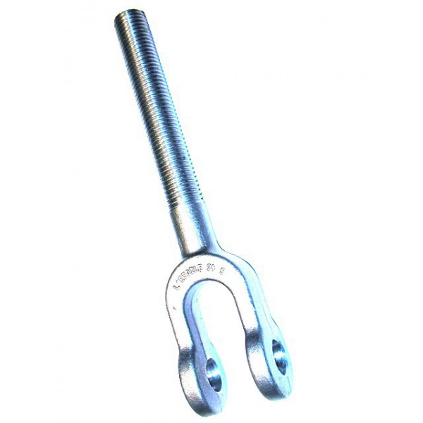 Chape femelle zinguée filetée et percée iso à gauche diamètre 12 SN°302