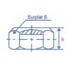 Ecrou six pans à taraudage ISO Diamètre 20 Autofreinant SN° 514