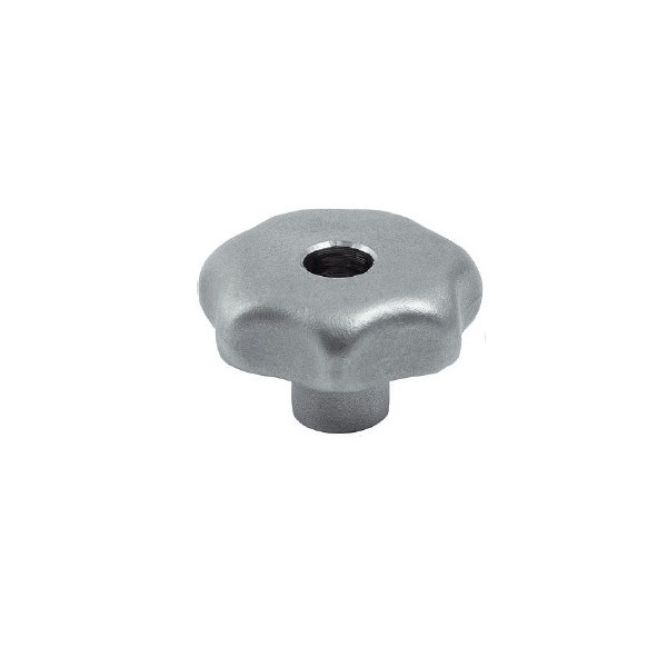 Bouton en forme d'étoile M6 trou debouchant inoxydable SN° 826-15