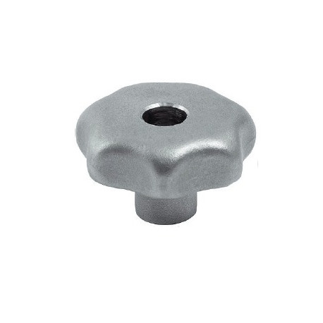 Bouton en forme d'étoile M10 trou debouchant inoxydable SN° 826-15