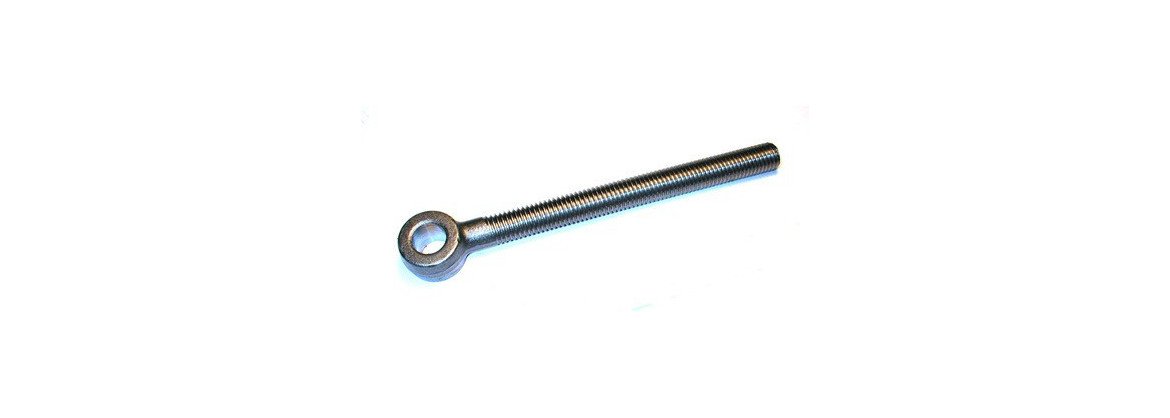 Chape mâle filetée à gauche et percée en inox type N SN°306-253