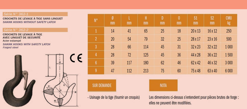 Crochet- à -tige -n° -1- avec-linguet- de- sécurité