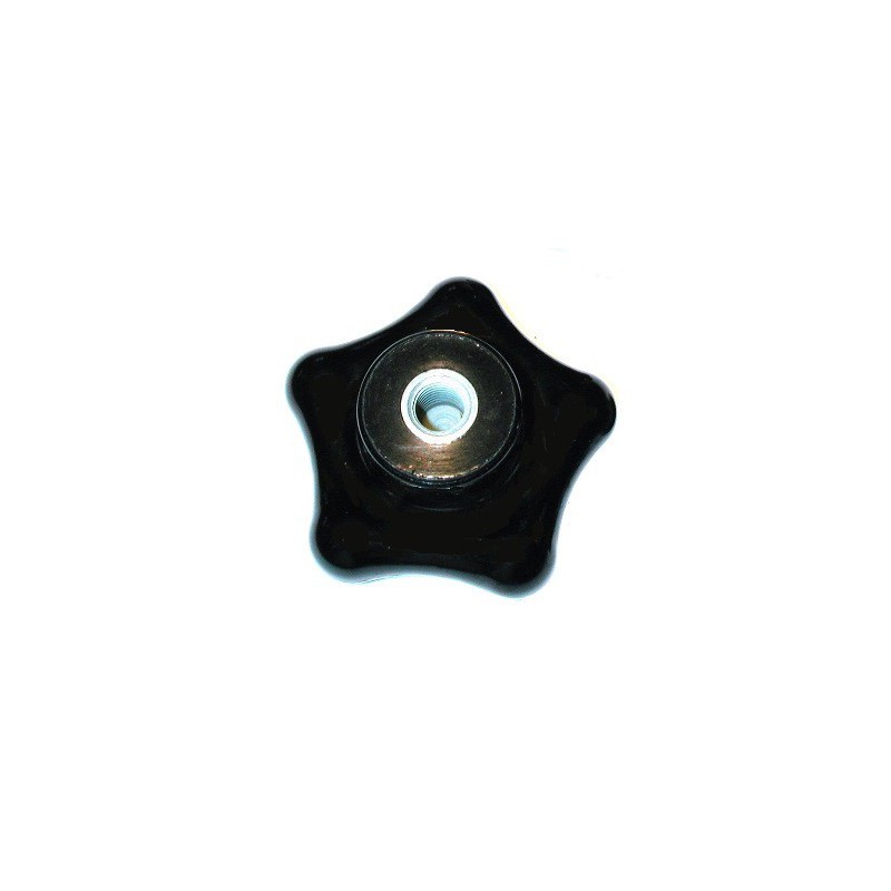 Bouton en forme d'étoile en bakélite diamètre 40 taraudé à 6 iso SN° 826-0