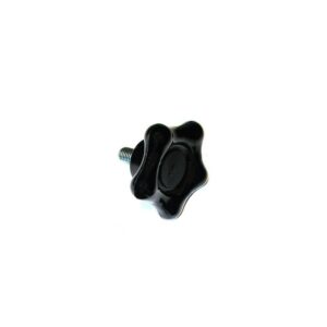 Bouton en forme d'étoile en bakélite diamètre 80 avec tige filetée à 12 iso SN° 826-1