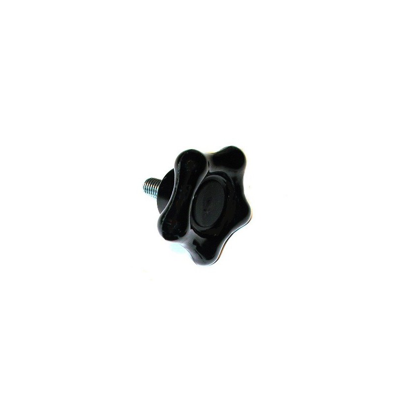 Bouton en forme d'étoile en bakélite diamètre 80 avec tige filetée à 12 iso SN° 826-1