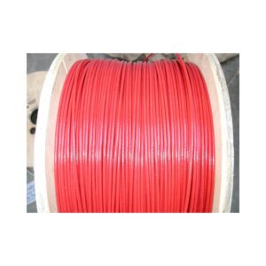 Câble d'arrêt d'urgence diamètre 3 avec gaine pvc rouge de 4 mm longueur 50 métres SN° 680