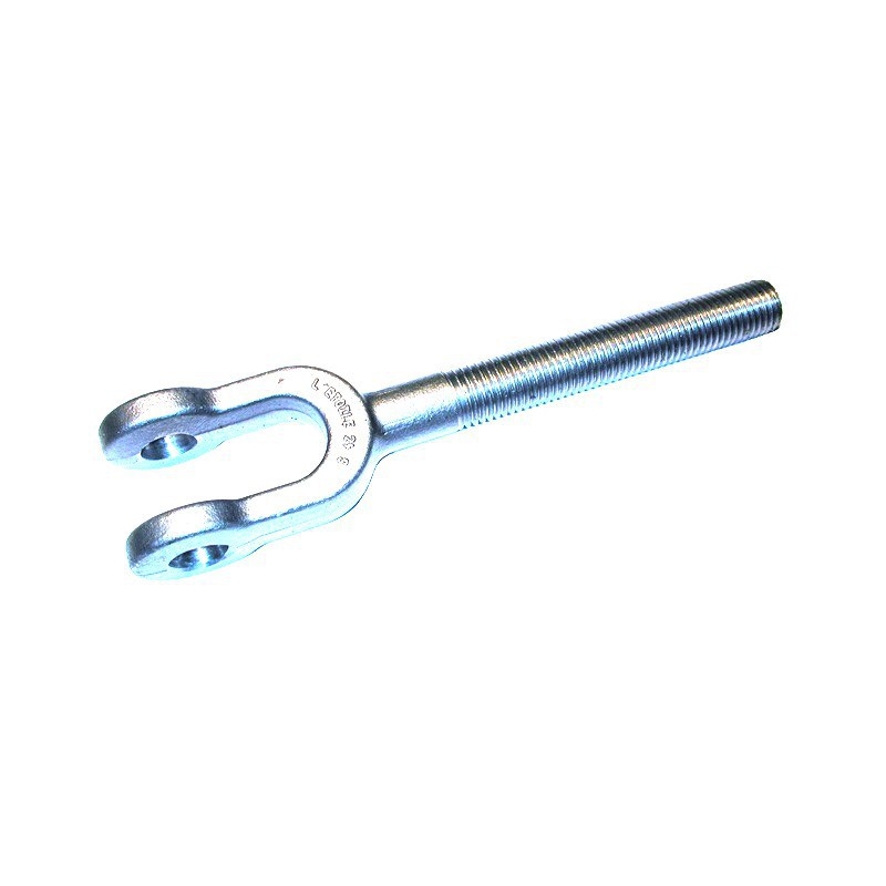 Chape femelle zinguée filetée et percée iso à droite diamètre 18 SN°302 ...
