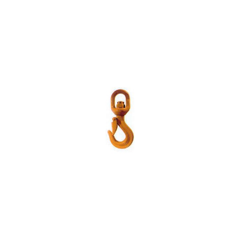 Crochet à émerillon à linguet de sécurité pour chaîne de 10 SN°690-008