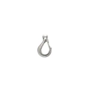 Crochet de levage à chape et linguet de sécurité en inox pour chaîne de 6 SN°690-517