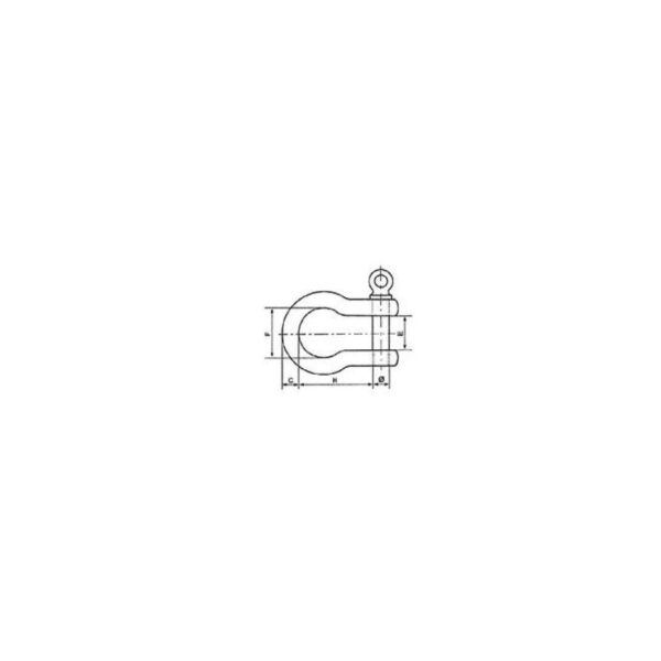 Manille lyre diamètre 8 en Inox A4 CE SN°222-4